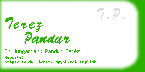 terez pandur business card